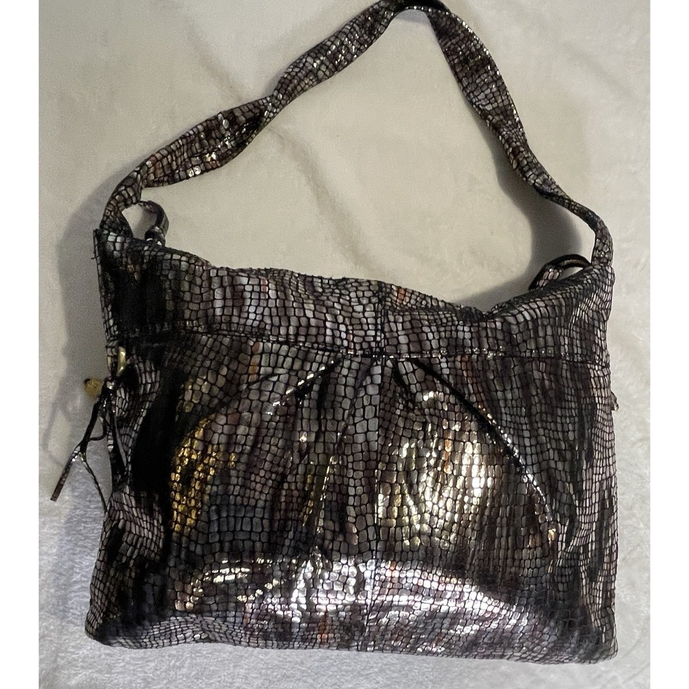 Hobo The Original Gabor Mosaic Bronze Metallic Gold Hobo Shoulder Handbag Purse
